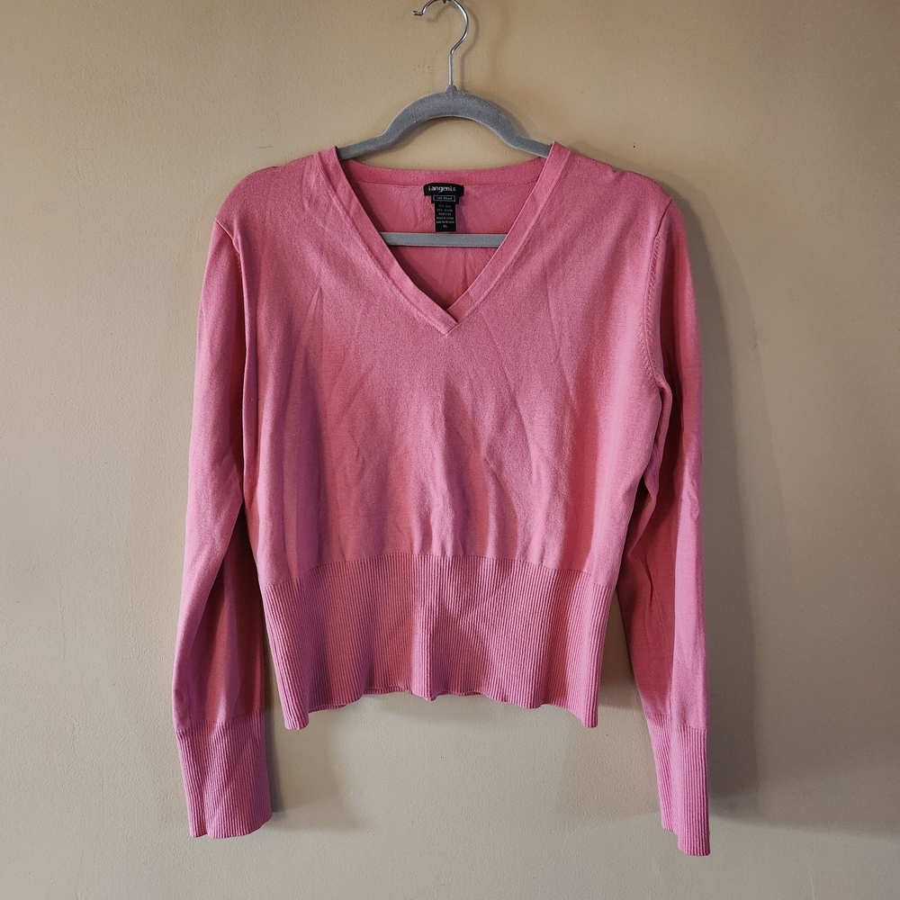 Pink V-Neck Sweater